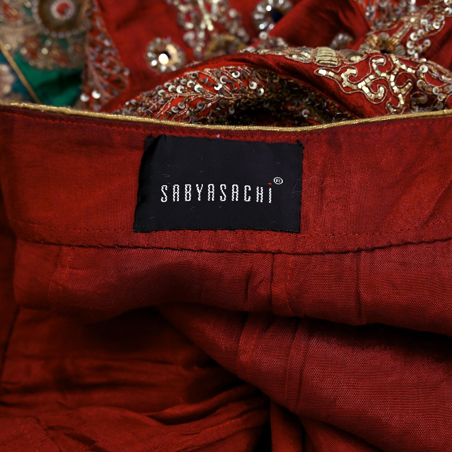 Indian Vintage Heavy Maroon Pure chanderi Silk Hand Embroidered Lehenga Skirt By Designer Sabyasachi Bridal Wear Dabka/ Zardozi