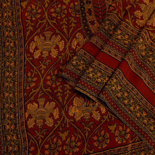 Indian Vintage Maroon Dupatta Long Stole Pure Crepe silk Printed Dupatta Veil Scarves soft Boho Wrap Dressmaking Paisley