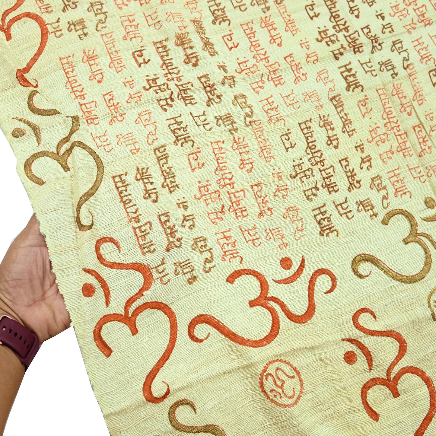 Indian Vintage Ivory Dupatta Long Stole 100% Pure Khadi Silk Hand Woven/ Painted Indian Scarves Veil Scarf Wrap Hippie Fringes