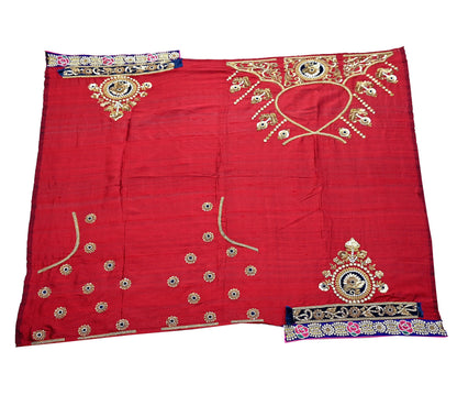 Indian Heavy Wedding Pink & Maroon Net/Mesh Hand Embroidered Lehenga 3pcs Set Designer By Anamika Khanna Party Wear