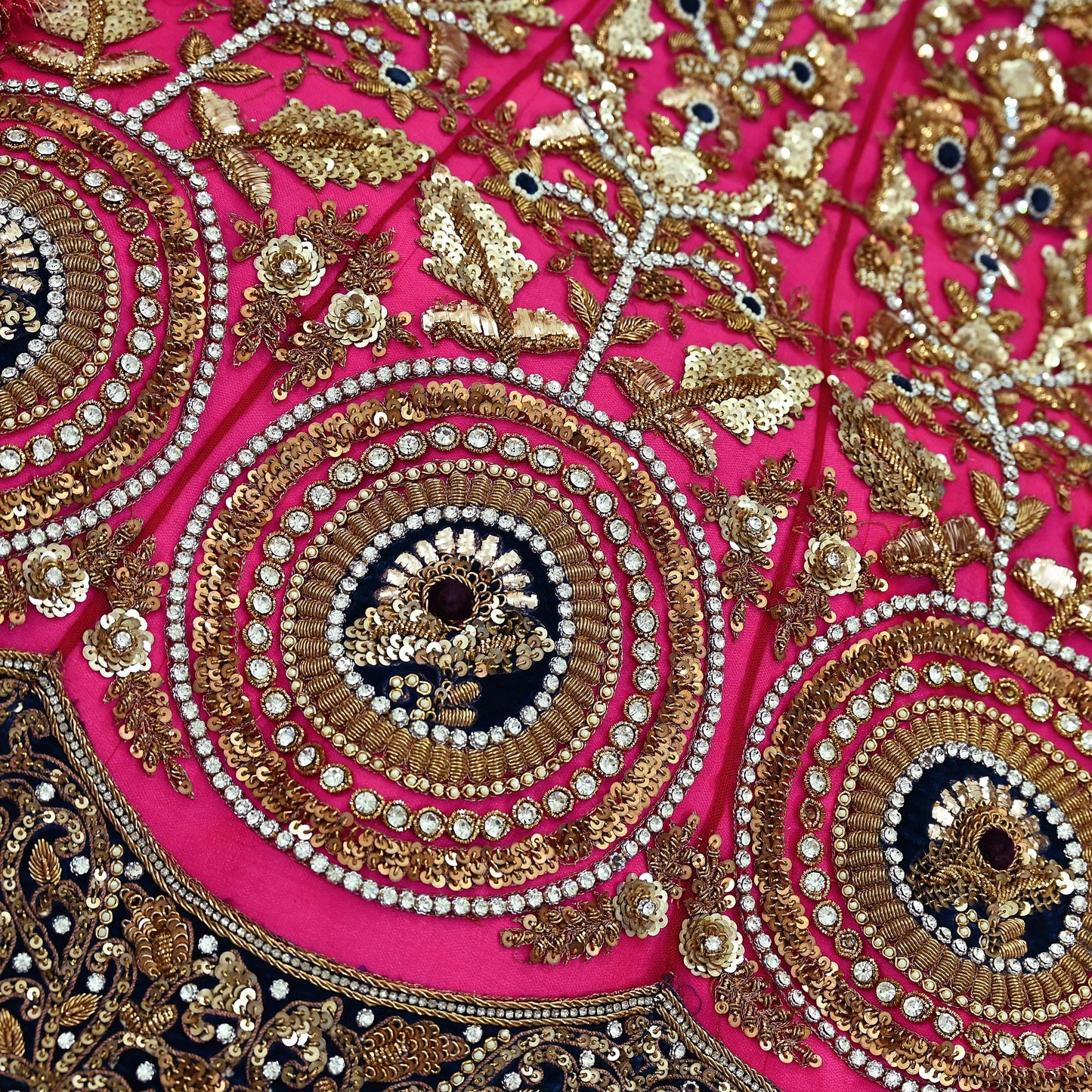 Indian Heavy Wedding Pink Net Hand Embroidered Lehenga/Skirt Designer By Anamika Khanna Bridal Wear Zardozi/ Dabka Bollywood skirt