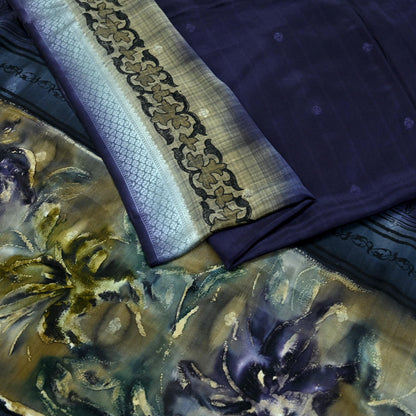 Indian Vintage Sari 100% Pure Silk Printed Woven Saree Fabric 5yd Sewing Craft Fabric Dress Making Soft Floral Abstract Quilting Crafting