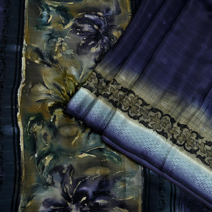 Indian Vintage Sari 100% Pure Silk Printed Woven Saree Fabric 5yd Sewing Craft Fabric Dress Making Soft Floral Abstract Quilting Crafting
