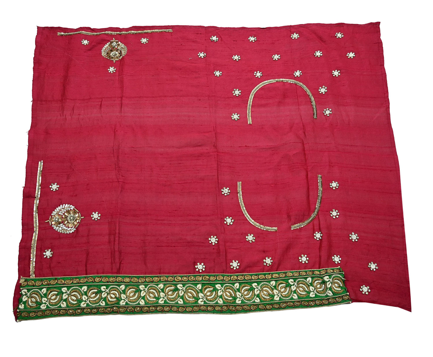 Indian Heavy Maroon Pure Chanderi Silk/Net Hand Embroidered Lehenga 3pcs Set By Designer Sabyasachi Bridal Wear Bollywood party wear