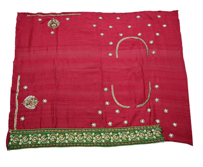 Indian Heavy Maroon Pure Chanderi Silk/Net Hand Embroidered Lehenga 3pcs Set By Designer Sabyasachi Bridal Wear Bollywood party wear