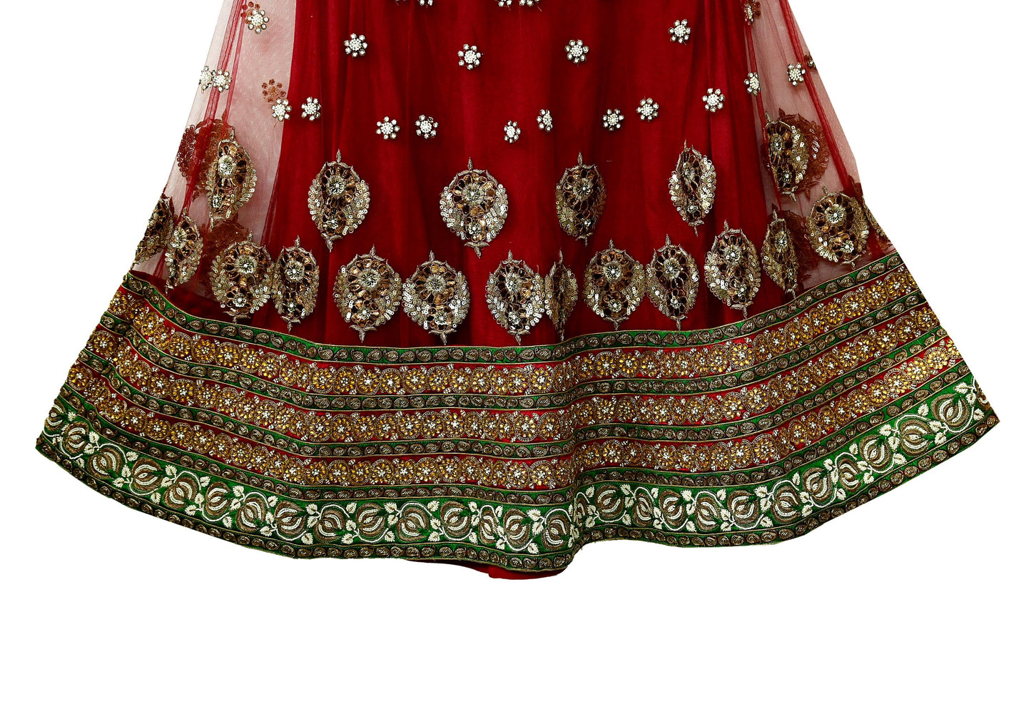 Indian Vintage Heavy maroon Net/Mesh Hand Embroidered Lehenga Skirt By Designer Sabyasachi Bridal Wear Dabka/ Zardozi