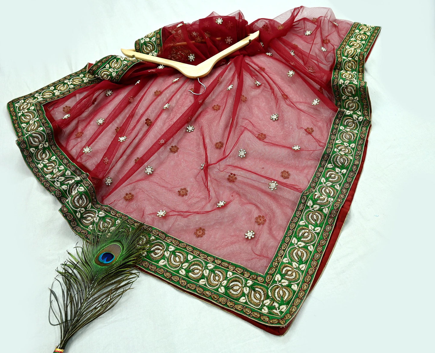 Indian Vintage Heavy Wedding Dupatta Maroon Net Long Stole Hand Embroidered By Designer Sabyasachi Scarves Zardozi Bridal Veil