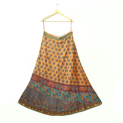 Indian Heavy Wedding Saffron & Maroon Pure Chanderi Silk Hand Embroidered Lehenga/Skirt Designer By Manish Malhotra Bridal Wear Zardozi