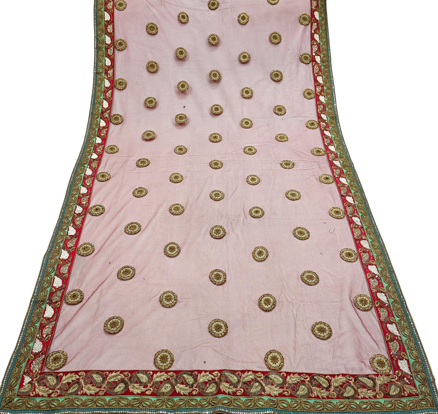 Indian Vintage Heavy Wedding Dupatta Maroon Net Long Stole Hand Embroidered By Designer Sabyasachi Scarves Zardozi Bridal Veil