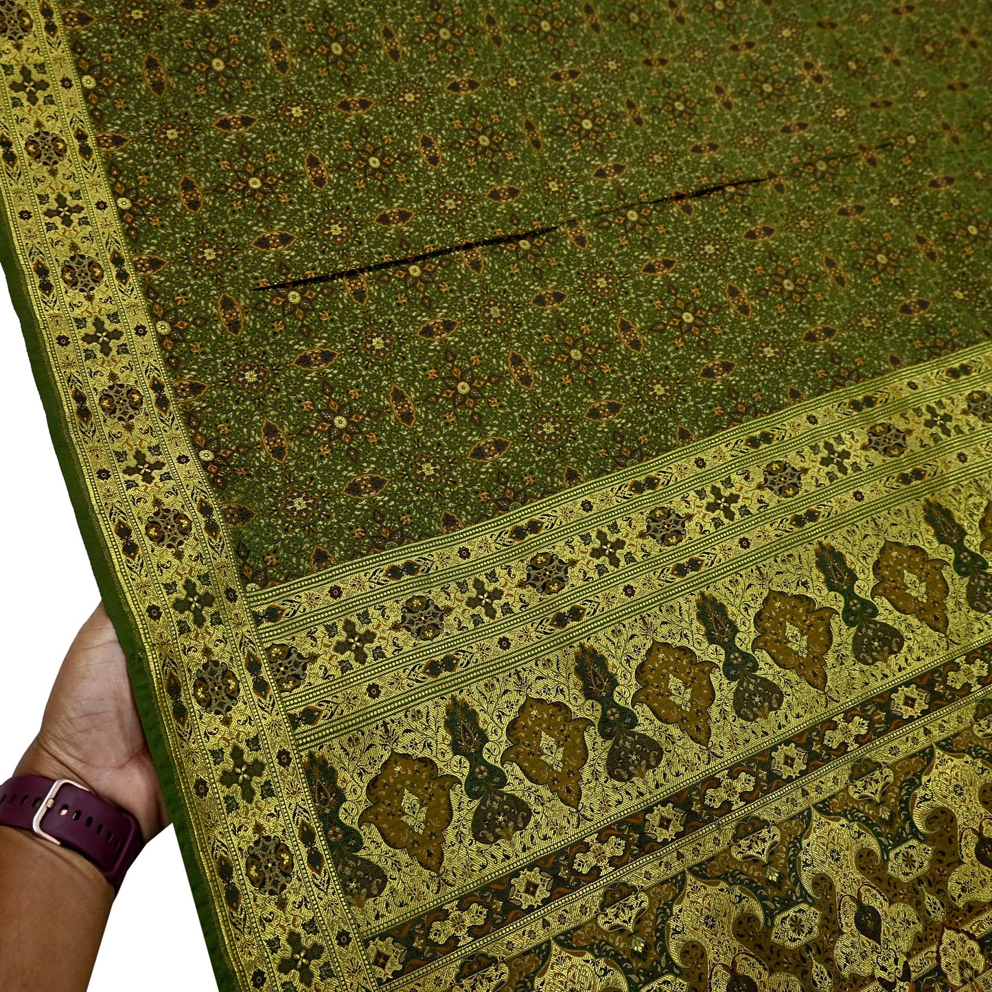 Indian Vintage Sari Green Heavy Wedding Pure Satin Silk Woven Banarasi Tanchoi Saree 5Yd Ethnic Craft Fabric Upcycle Bridal Heavy Sarees