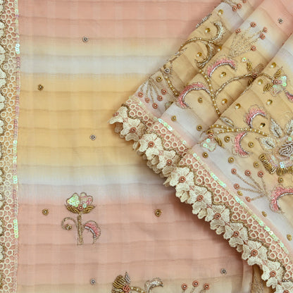 Indian Vintage Dupatta Long Stole Georgette Embroidered Scarves Veil Scarf Wrap Hippie Boho