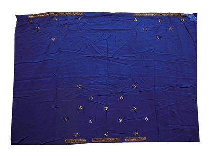 Indian Vintage Heavy Sari Purple Net/Mesh Hand Embroidered Sarees Craft Fabric 5Yd Sewing Soft Zardozi Wedding sarees With Blouse fabric