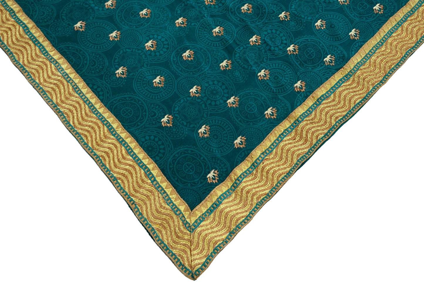 Indian Vintage Sari Green Pure Crepe Silk Hand Embroidered Saree 5yard Sewing Floral Craft Fabric Sequins Zari