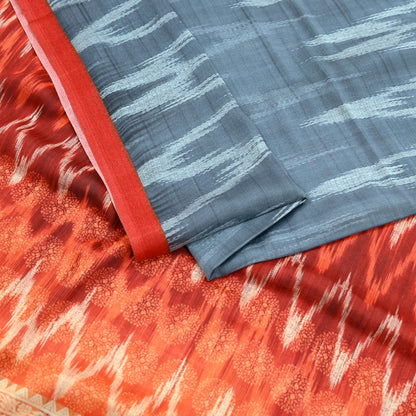 Indian Vintage Moss Crepe Saree Printed Floral Sari Fabric 6Yards Soft Craft Fabric for Sewing, Dressmaking, Quilting,Upcycling