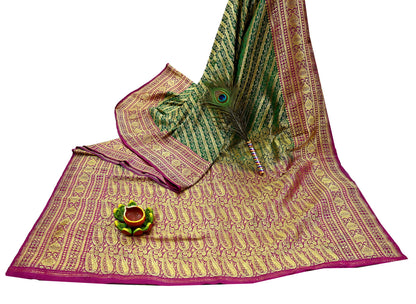 Indian Vintage Sari Heavy Pure Satin Silk Woven Banarasi Brocade Saree Zari 5Yd Ethnic Dress making Crafting Bollywood