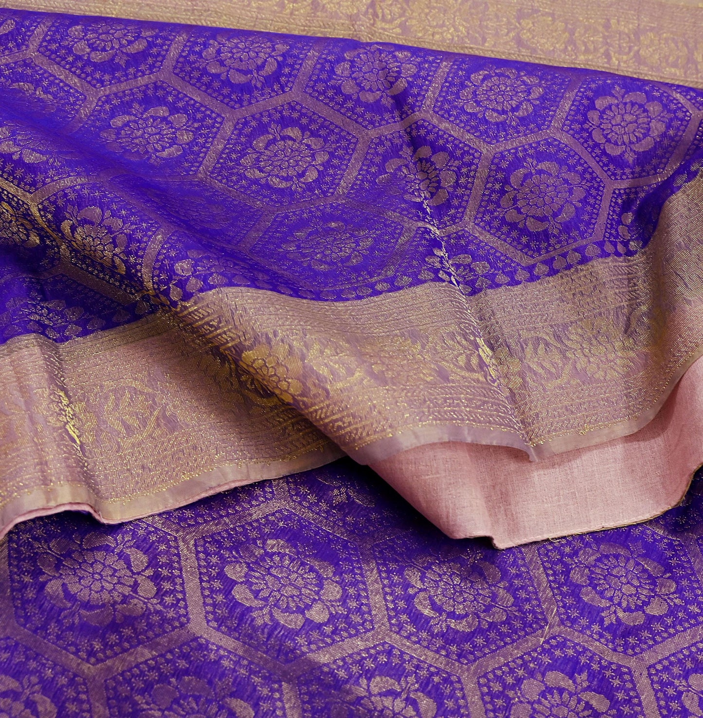 Indian Vintage Sari Pure Organza Silk Hand Woven Sarees 5Yd Zari Border Ethnic Craft Fabric Bollywood Sarees Quilting Crafting Upcycle