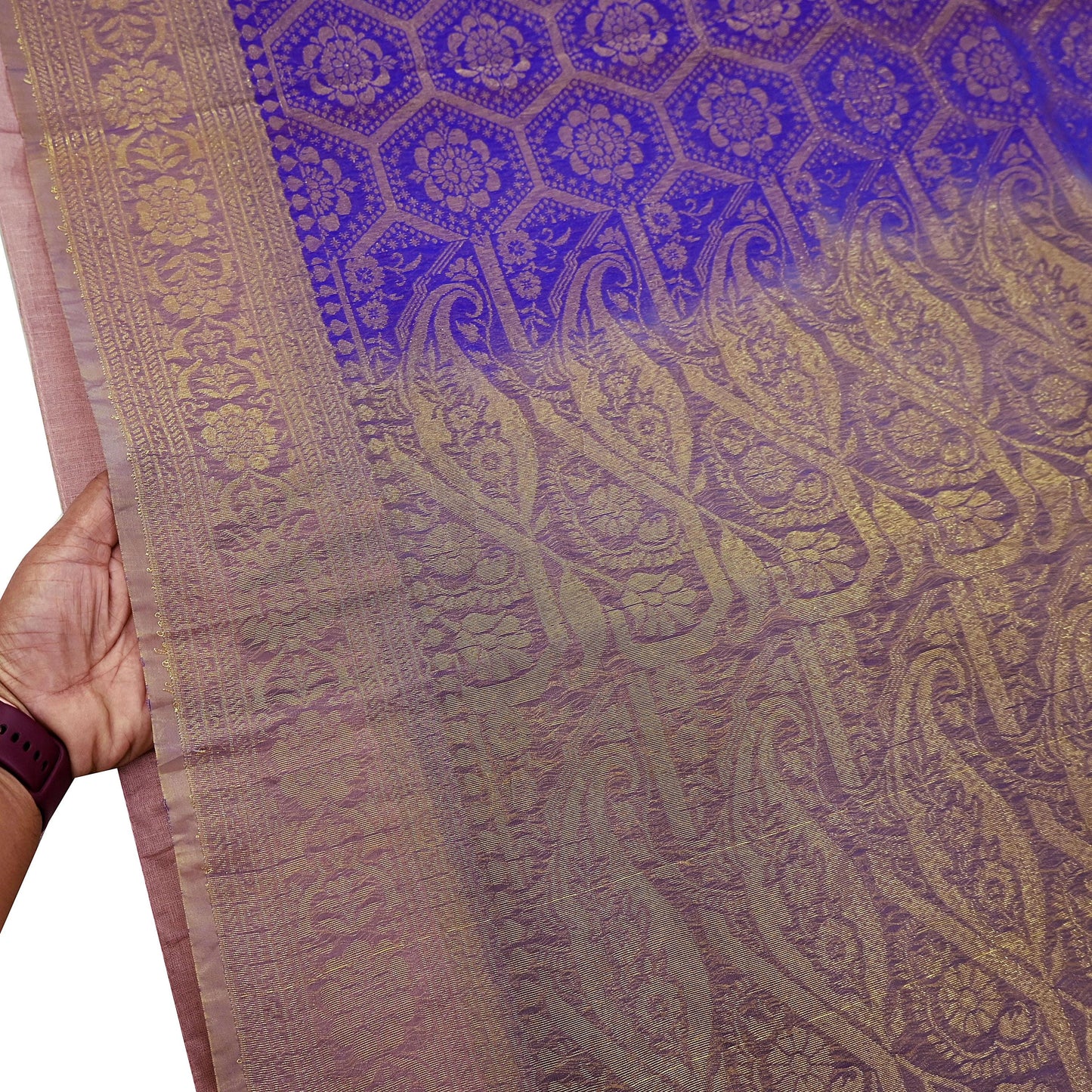 Indian Vintage Sari Pure Organza Silk Hand Woven Sarees 5Yd Zari Border Ethnic Craft Fabric Bollywood Sarees Quilting Crafting Upcycle
