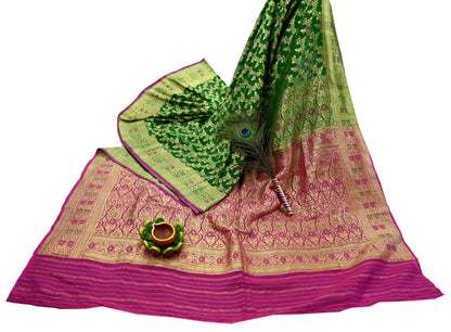 Indian Vintage Sari Heavy Pure Silk Woven Banarasi Brocade Saree Fabric 5Yd Ethnic Dress making Crafting Bollywood Dress Designing Zari