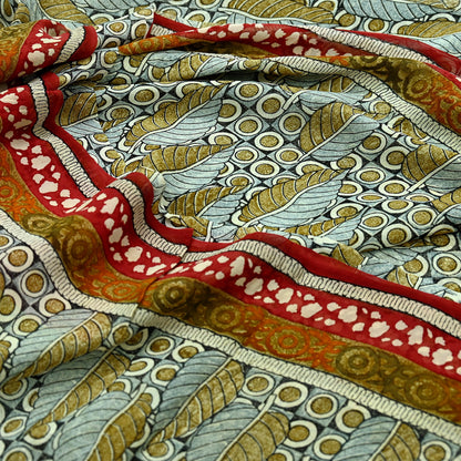 Women Vintage Sari Multi Pure Georgette Silk Printed Saree Craft Fabric Sewing 5Yard Soft Light Dress Making Floral Dress making Crafting
