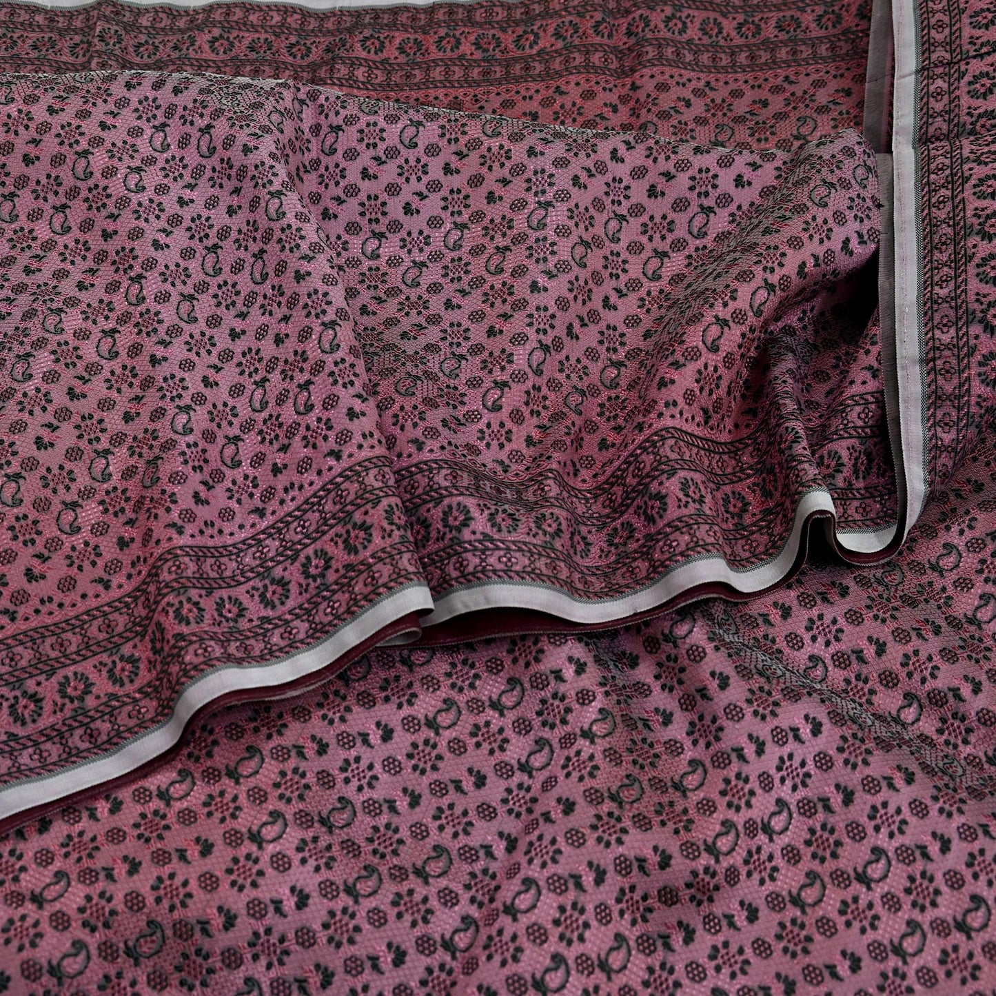 Indian Vintage Sari Purple Artificial Silk Hand Woven Brocade Sarees 5yd Ethnic Craft Fabric Sewing Wedding Sarees Dress making Crafting