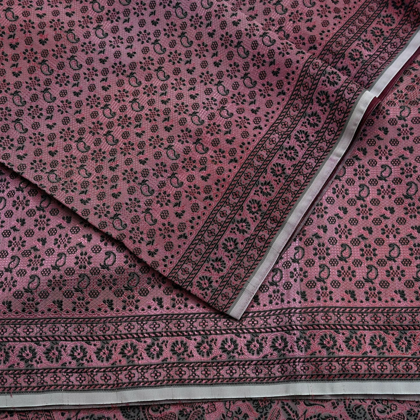 Indian Vintage Sari Purple Artificial Silk Hand Woven Brocade Sarees 5yd Ethnic Craft Fabric Sewing Wedding Sarees Dress making Crafting