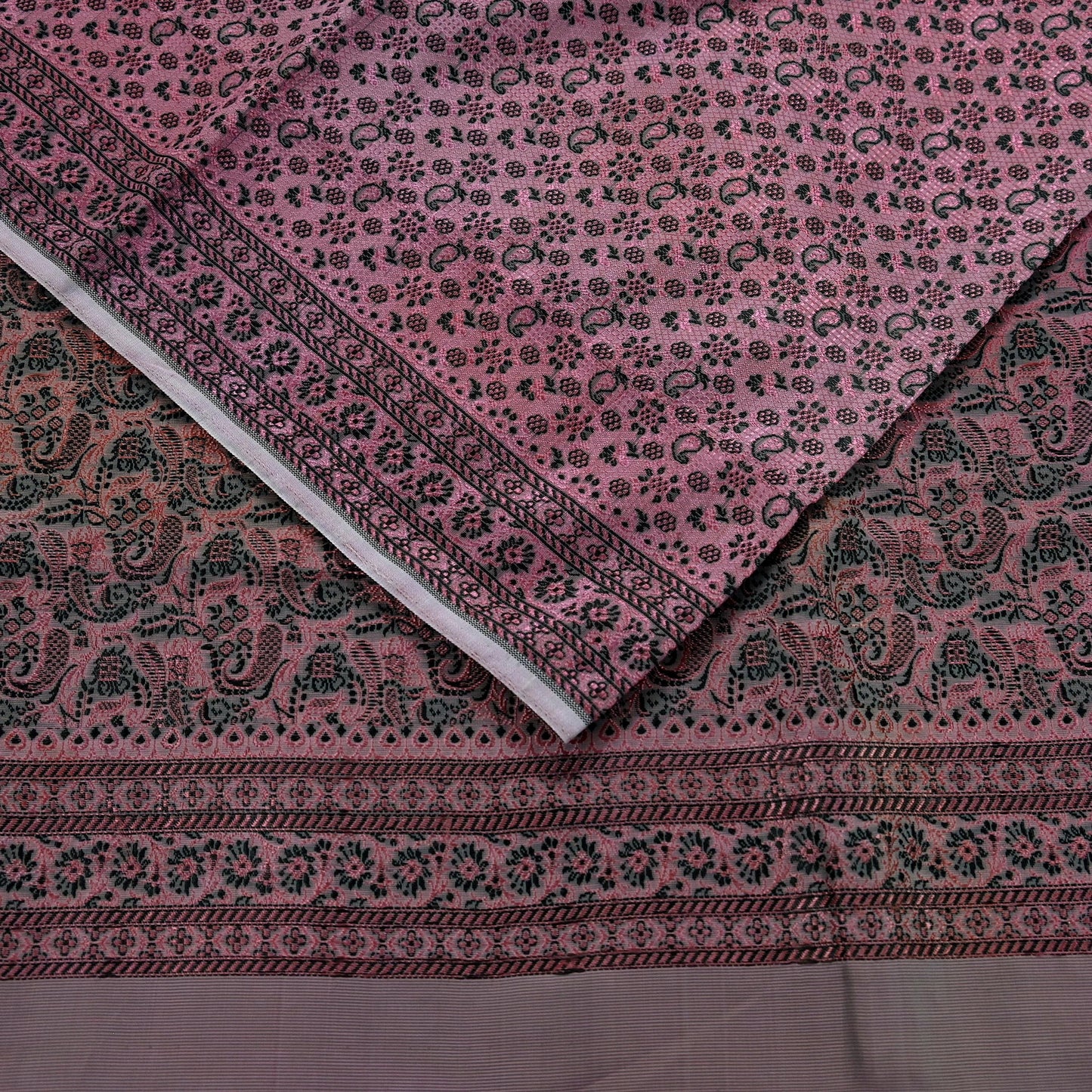 Indian Vintage Sari Purple Artificial Silk Hand Woven Brocade Sarees 5yd Ethnic Craft Fabric Sewing Wedding Sarees Dress making Crafting