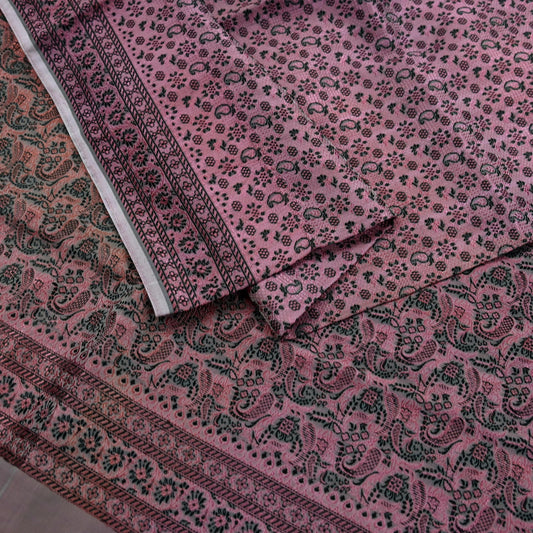 Indian Vintage Sari Purple Artificial Silk Hand Woven Brocade Sarees 5yd Ethnic Craft Fabric Sewing Wedding Sarees Dress making Crafting