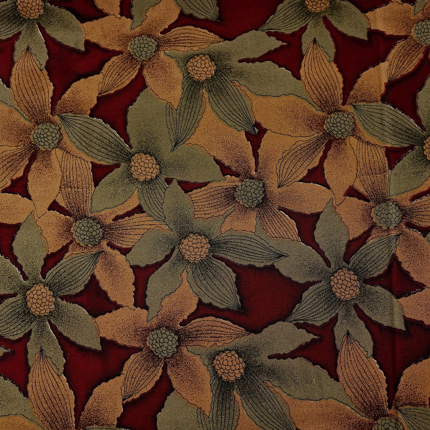 Indian Vintage Sari Green & Maroon Pure Crepe Silk Printed Sarees 6yd Sewing Soft Craft Fabric Wrap Upcycle Quilting Crafting Dress making