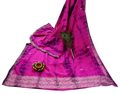 Indian Vintage Sari Pure Crepe Silk Hand Embroidered Sarees 6yd Sewing Craft Fabric Ethnic Wrap Upcycle Quilting Crafting Dress Making