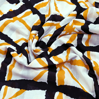 Indian Vintage Sari White Printed Pure Cotton Sarees Craft Fabric 5Yd Sewing Sarong Wrap Boho Paisley Dress making Quilting Crafting