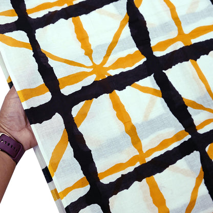 Indian Vintage Sari White Printed Pure Cotton Sarees Craft Fabric 5Yd Sewing Sarong Wrap Boho Paisley Dress making Quilting Crafting