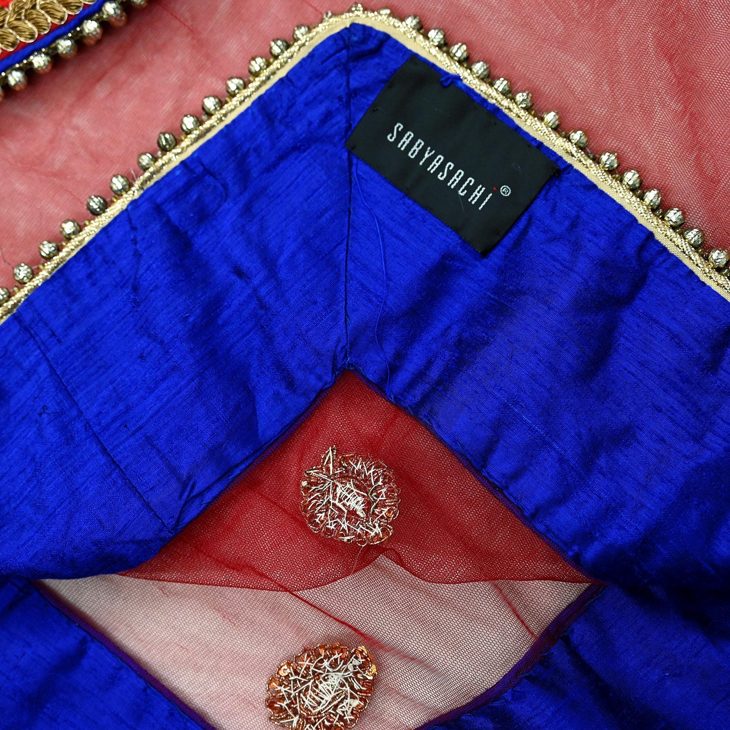 Indian Vintage Heavy Wedding Dupatta Red Net Long Stole Hand Embroidered By Designer Sabyasachi Scarves Zardozi Bridal Veil