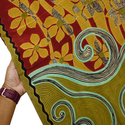 Indian Vintage Sari Multi Pure Crepe Silk Printed Saree 5yard Sewing Craft Fabric Wrap Dressmaking Crafting Upcycle Quilting Abstract
