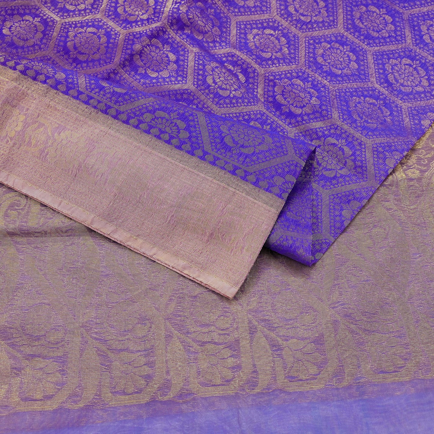 Indian Vintage Sari Pure Organza Silk Hand Woven Sarees 5Yd Zari Border Ethnic Craft Fabric Bollywood Sarees Quilting Crafting Upcycle
