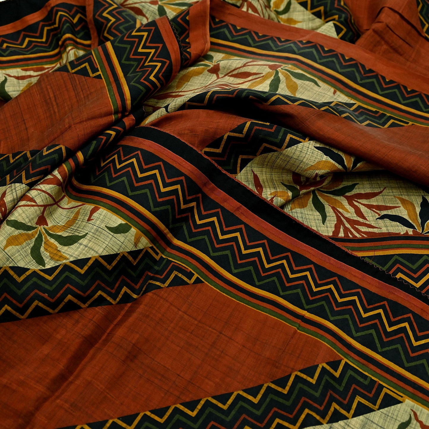 Indian Vintage Multi Saree 100% Pure Silk Printed Sari Craft Fabric 6yd Sewing Dress Making Soft Floral Crafting Quilting Upcycle