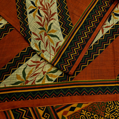 Indian Vintage Multi Saree 100% Pure Silk Printed Sari Craft Fabric 6yd Sewing Dress Making Soft Floral Crafting Quilting Upcycle