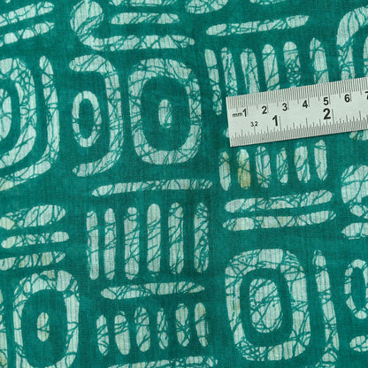 Indian Vintage Sari Green Batik Printed Saree 100% Pure Cotton 5Yd Craft Fabric Soft Sewing Sarong Wrap Boho Quilting Dress Making