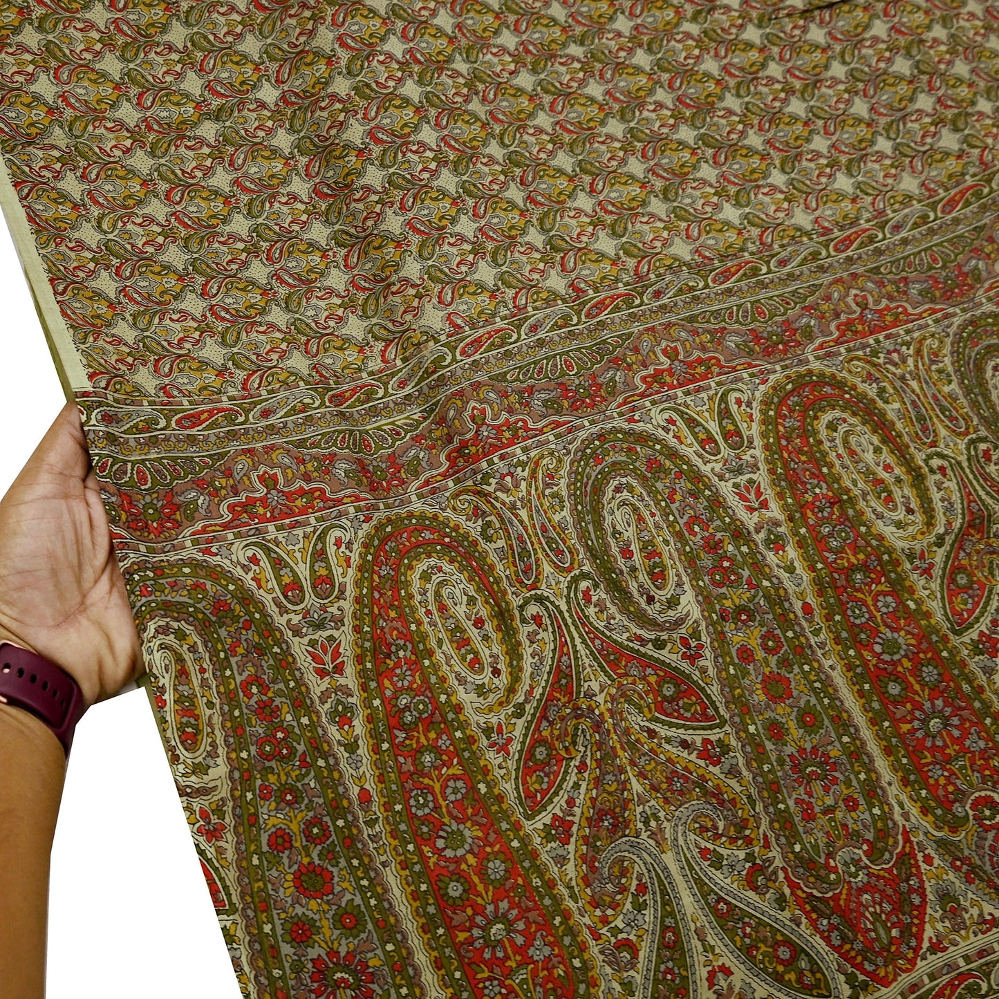 Indian Vintage Sari Green Pure Silk Printed Sarees 5yd Sewing Craft Fabric Dress Making  Soft Floral Wrap Upcycle Used Quilting Crafting