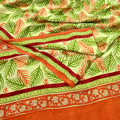 Indian Vintage Saree Pure Crepe Silk Printed Sari Fabric 5yd Sewing Floral Soft Craft Fabric Wrap Dress making Quilting Upcycle