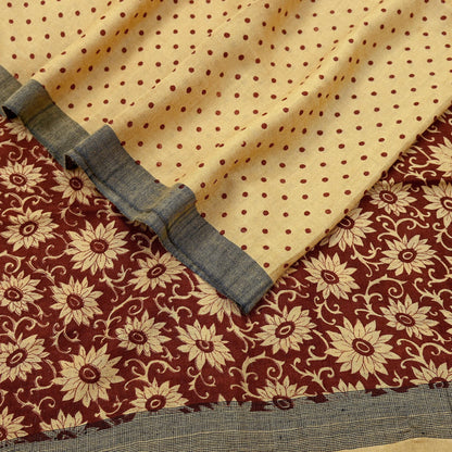Vintage Beige & Brown Long Stole Pure Woolen Scarf Printed Dupatta Infinity Scarves Sarong Wrap Veil Woman Hijab Shawl Fabric
