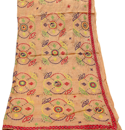 Indian Vintage Black Dupatta Long Stole Pure Silk Hand Embroidered Scarves Veil Scarf Wrap Hippie Boho Zardozi/ Dabka
