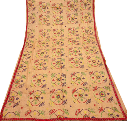 Indian Vintage Black Dupatta Long Stole Pure Silk Hand Embroidered Scarves Veil Scarf Wrap Hippie Boho Zardozi/ Dabka