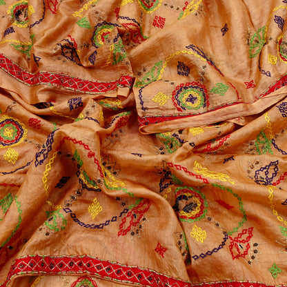 Indian Vintage Black Dupatta Long Stole Pure Silk Hand Embroidered Scarves Veil Scarf Wrap Hippie Boho Zardozi/ Dabka