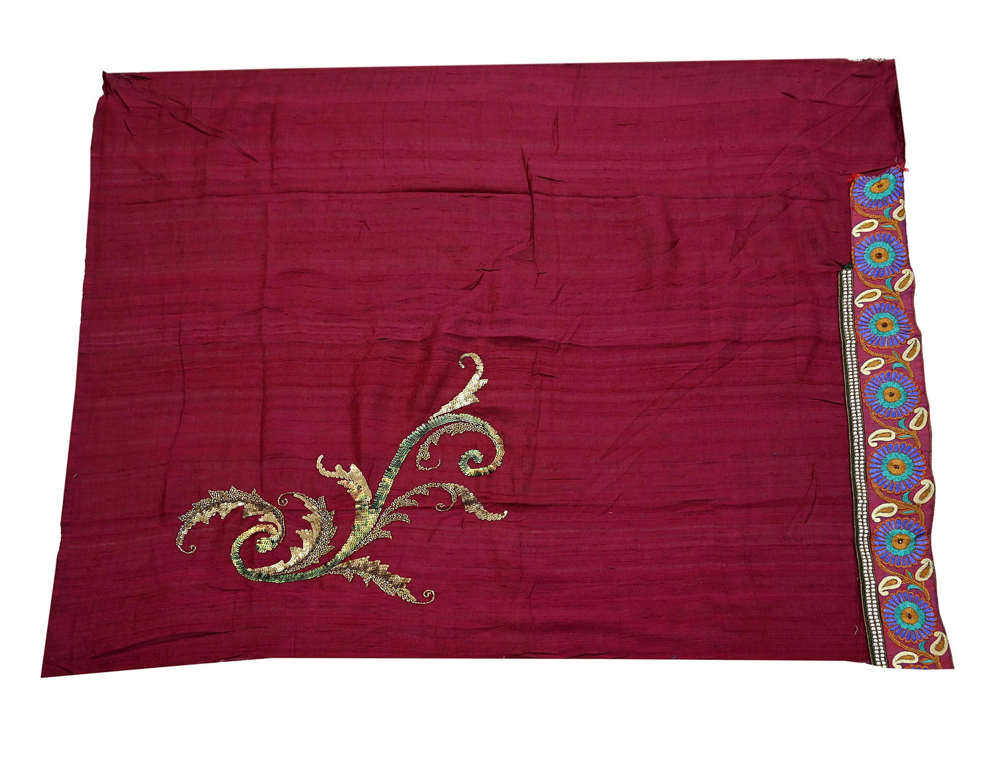 Indian Vintage Heavy Sari Net/Georgette Silk Hand Embroidered Sarees Craft Fabric 6Yd Sewing Soft Wedding sarees With Blouse fabric