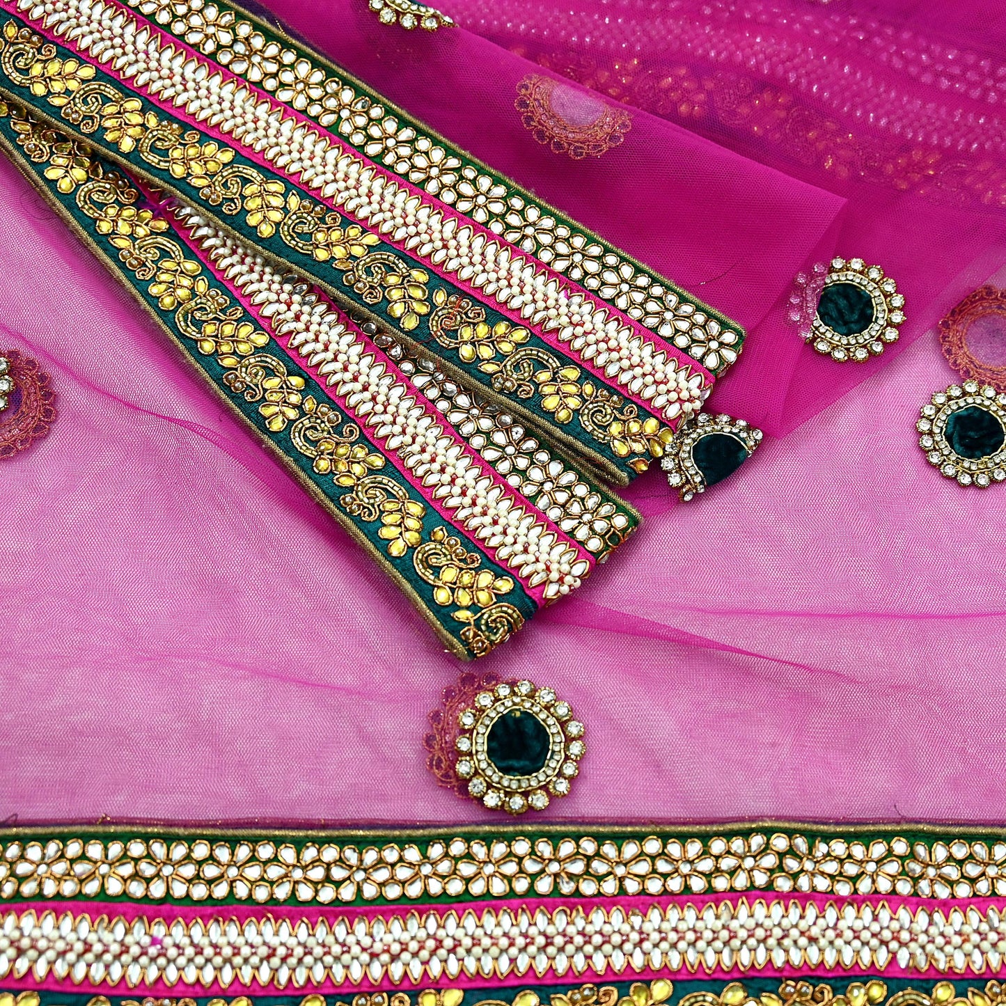 Indian Vintage Heavy Bridal Purple Dupatta Net Mesh Long Stole Hand Embroidered Scarves Golden Zardozi Dabka Zari Sequins Wedding Veil Hijab