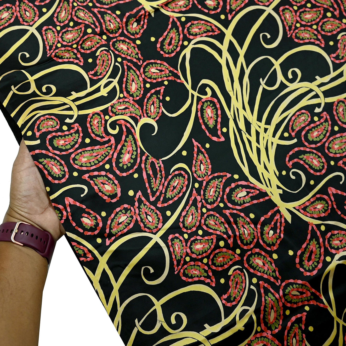 Indian Vintage Saree Black Satin Printed Sari 6yd Sewing Floral Soft Craft Fabric Dressmaking For Crafting Quilting Upcycle