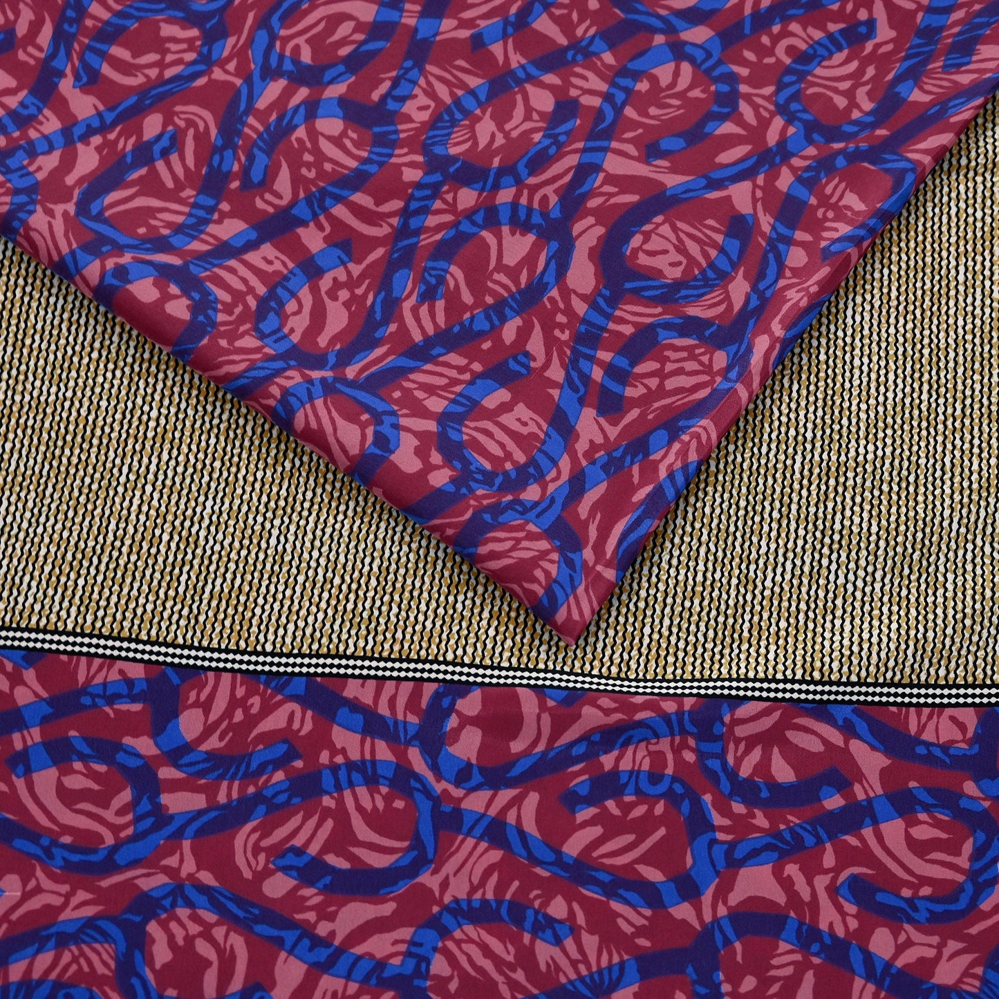 Indian Vintage Sari Pink & Blue Artificial silk Printed Sarees 5yd Craft Fabric Sewing Floral Soft Dress making Quilting Crafting Upcycle