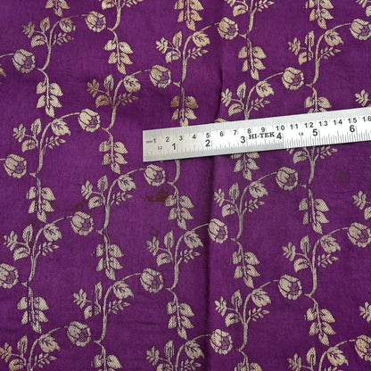 Indian Vintage Purple Dupatta Long Stole Blend silk Woven Banarasi Scarves Veil Scarf Wrap Hippie Boho Soft Floral