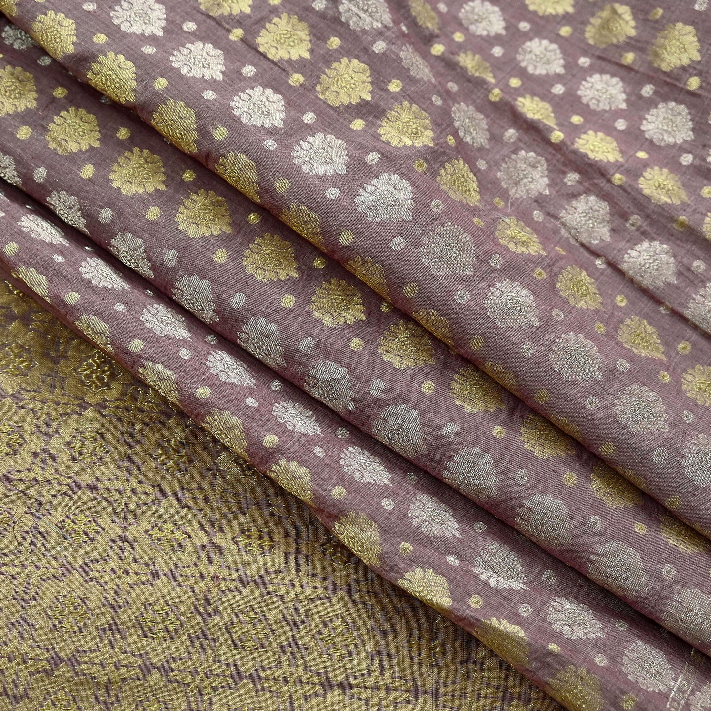 Indian Vintage Sari Brown Pure Cotton Hand Woven Sarees Craft Fabric 5yd Ethnic Crafting Quilting Dress Making Quilting Upcycle