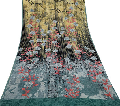 Decorative silk fabric with floral pattern on a white background